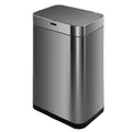 Kitchen Move BAT-60LS18-1 Poubelle de Cuisine Automatique 60L sur Pied Inoxydable, Acier et Noir, 42×30×77cm