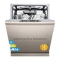 Midea SV 5.14K14C Geschirrspüler Vollintegriert 60cm, 14 Maßgedecke, Spülmaschine Unterbaufähig mit WIFI, 8 Programme, 44 dB, Automatische Türöffnung, 0-24H Startverzögerung, Inox