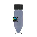 Brabantia - Bügelbrett C - für Dampferzeuger - XL-Dampfbügelbrett - Extra großer Metallständer - Höhenverstellbar - Solider Vierfußrahmen - Geräte bis zu 40 x 22 cm - Denim Blue - 125 x 45cm