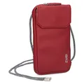 Zwei Handytasche zum Umhängen Mademoiselle.M MP30 Smartphone-Etui & Geldbörse 2-in-1, umlaufender Reißverschluss, längenverstellbarer Riemen, Mini-Handtasche 19 x 10 x 3 cm (Lipstick)