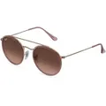 Ray-Ban RB 3647N ROUND DOUBLE Unisex-Sonnenbrille Vollrand Panto Metall-Gestell, gold