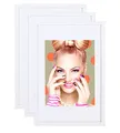 3er 5er Set Holz Bilderrahmen Lifestyle Plexi Foto Rahmen Collage Wanddeko Poster S111: Farbe: 3er Pack Weiß | Format: 15x20