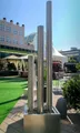 Köhko® Springbrunnen Zylinder Höhe ca. 180 cm 26003 Gartenbrunnen mit LED-Beleuchtung und Edelstahlbecken