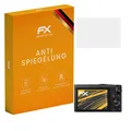 atFoliX Panzerfolie kompatibel mit Panasonic Lumix DMC-LX10 / LX15 Schutzfolie, entspiegelnde und stoßdämpfende FX Folie (3X)