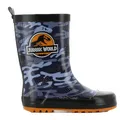 Leomil Jurassic World Gummistiefel Jungen Gummistiefel Kinder 27, Für nassen Tagen, Schwarz