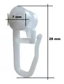 rewagi® 100 Gardinenröllchen Rollringe Ø 7 mm - für Gardinenschiene Laufnut 4 mm
