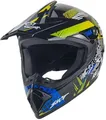 Kinder Crosshelm Hot-Shot AHP – Motorradhelm für Kinder, ABS-Schale, robuster Kinderhelm für Downhill, Quad und Motocross, Blau, Größe XL, 59 – 61 cm
