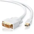 CSL Video-Kabel, Mini DisplayPort, DVI (300 cm), miniDP Monitor Adapter Kabel, für Apple, PC's & Notebooks - 3m weiß