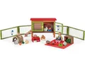Schleich Tierfiguren Farm 72160 World Picknick mit kleinen Haustieren Set Kinder