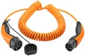 LAPP MOBILITY Spiral-Ladekabel Typ 2, bis zu 11 kW, 5 m, Orange - 20 A, 3-phasig, zum Laden von Hybrid- und Elektroautos mit Typ-2-Anschluss
