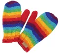 Guru-Shop Strickhandschuhe Handgestrickte Fausthandschuhe, Wollhandschuhe,..