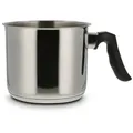 Levelone Kochtopf Milchtopf 14 cm Durchmesser, mit Kunststoffgriff, Edelstahl, 1,5 Liter Volumen, Innenskala, für alle Herdarten inklusive Induktion 1.5 l | Ø 14 cm x 14 cm x 14 cm x 12 cm