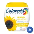 3x Coloreria Colorante Stofffärbung Gelb