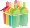 Rosenstein & Söhne Eisform: Form für 8 selbstgemachte Eis am Stiel mit Trinkhalm (Wassereis selber machen Form, Eis am Stiel selber machen, Joghurt Maker)