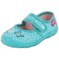 Beck Hausschuh Magic Hausschuh (zuckersüße Ballerina-Hausschuhe, für Kita, Kindergarten und Zuhause) hochwertige Stickerei, atmungsaktive + robuste Materialien blau 28 EU