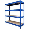 MAMMUT Weitspannregal 4 Fachböden Stahl 1,500 x 600 x 2,000 mm Blau
