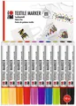 Marabu Textile Marker, 10er Set Textilstifte für helle Stoffe, Stoffmalstif ...