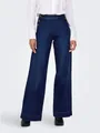 ONLY High-waist-Jeans ONLMADISON HW BUTTON WIDE DNM GEN533NOOS sanft gewaschener dunkler Denim-Look