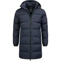 Arctic Seven Herren Winter Parka gesteppt Navy