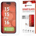 Displex Smart Glass, Displayschutzfolie (1 Stk., Apple iPhone 15, Apple iPhone 15 Pro, Apple iPhone 16) (02010)