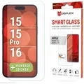DISPLEX Smart Schutzglas für iPhone 15/15 Pro/16 Displayfolie