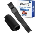 Schrittgurt mit Gurtpolster Set für Hochstuhl, 2 Pack, Schwarz, Bügelriemen kompatibel mit Hauck Alpha Beta, Stokke Tripp Trapp, roba Sit Up, weicher Gurt Bezug, Gurtschoner Frontbügel Kinderhochstuhl