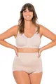 Ulla Popken Damen große Größen Übergrößen Plus Size Bodyforming-Miederhose, High Waist, Spitze hinten hell beige 46+ 781632670-46+