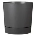 Scheurich Plano+, Pflanzgefäß aus Kunststoff, Farbe: Metallic Grey, 46,72 cm Durchmesser, 46,4 cm hoch, 56 l Vol.