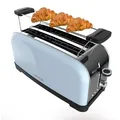 Cecotec Toastin' time 1500 Blue, 4 Scheibe(n), Blau, Edelstahl, Tasten, Niveau, Drehregler, 1500 W, Spanien - Blau