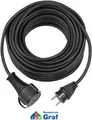 BRENNENSTUHL Gummi-Verlängerungskabel IP44 5m schwarz H05RR-F 3G1,5  /#842619