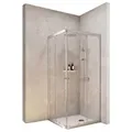 Schulte Eckdusche Corner 180 cm Höhe, BxT: 80x80 cm, Sicherheitsglas, Eckeinstieg Schiebetüren Silberfarben silberfarben 80 cm x 180 cm x 80 cm