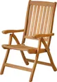 Teak Hochlehner Pisa mit extra langer Rückenlehne Teakholz Gartenstuhl verstellbar wetterfester Recliner