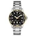 Tissot Seastar 1000 Quarz, schwarzes Zifferblatt, 36 mm, Gold