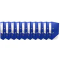 Netuno 10x Aktenordner Blau DIN A4 Ekobox 2-Ring-Mechanik Ringorder a4 8cm Kunststoff Ordner a4 breit Büroordner Plastikordner Briefordner a4 Ringmappe breiter Aktenordner PP-Ordner farbig