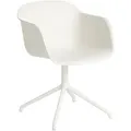 Muuto Fiber Armchair, swivel base, natural white / weiß