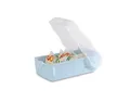 HAN Lernkarteibox CROCO, einfach Vokabeln lernen mit 5-Fächer-Lernsystem, DIN A8 Karteikasten für 500 Karten, 998-884, transluzent/pastellblau