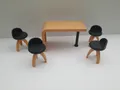 PLAYMOBIL Puppenhaus - MODERNER TISCH ESSTISCH mit 4 STÜHLEN NEU