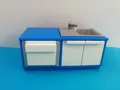 PLAYMOBIL Puppenhaus - KÜCHENSCHRANK + SPÜLMASCHINE u. WASCHBECKEN NEU a