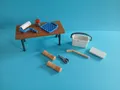 PLAYMOBIL Puppenhaus - TAPEZIERTISCH ARBEITSTISCH MIT TAPETEN UND ZUBEHÖR  NEU