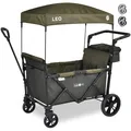 FableKids Bollerwagen LEO X2Lite mit Dach faltbarer Transportwagen Grün