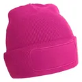 Beechfield B445 Patch Beanie, fuchsia, Einheitsgröße