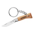 Opinel Taschenmesser No 02, Buche, rostfrei, mit Schlüsselanhänger