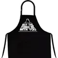 "Kochschürze \"May the Forks be with you\" in Schwarz aus Baumwollmischung für Herren"