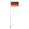 Alu Fahnenmast Flaggenmast Fahnenstange 6,10m + Deutschlandfahne Fahne Flagge