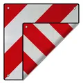 Warntafel Spanien UND Italien Aluminium 500x500mm rot-weiß Heckträger Fahrrad