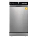 Midea Spülmaschine 45 cm MDWEF1034DSS-WE, Geschirrspüler Freistehend 10 Maßgedecke, Besteckkorb, höhenverstellbarer Oberkorb, Aqua-Stopp, Startzeitvorwahl, Silber [Energieklasse C]