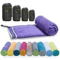 LightDry Reisehandtuch LightDry Reisehandtuch – Leichtes Mikrofaser-Sport und Strandhandtuch, Sport, Strand & Badehandtuch lila 100 cm x 200 cm