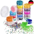 16000 Stücke Glas Rocailles 20 Farben 2 mm Silber Gefüttert Pony Perlen Tiny S