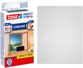 tesa Insektenschutz-Fensterrahmen Insect Stop Comfort Fliegengitter für Fenster - 1.3 m x 1.3 m, (Packung, 1-St., Fliegennetz, Klettband, Andrück und Schneidehilfe), Insektenschutzgitter - ohne Bohren - zuschneidbar