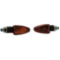 HIGHSIDER Smart Arrow Bulb Mini Blinkerkörper Schwarz / Linse Orange (Paar), Vorne & Hinten, gelb
